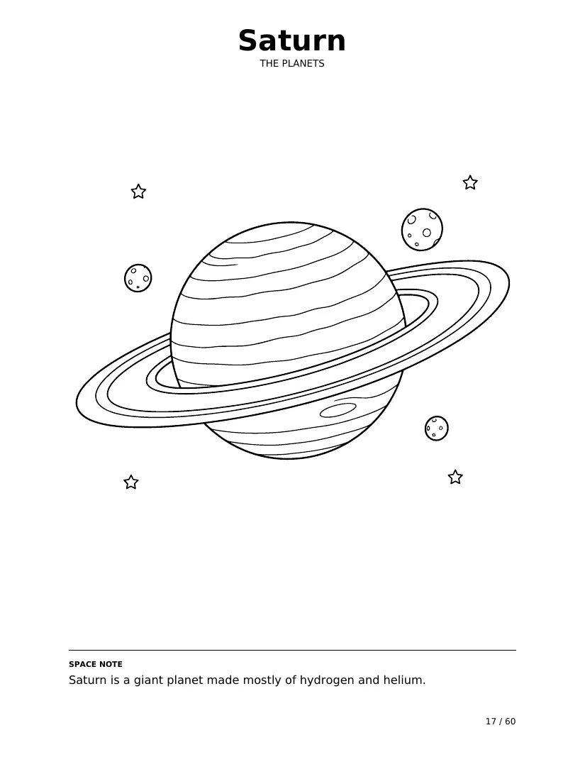 שבתאי: עמוד צביעה מתוך Space Trails
